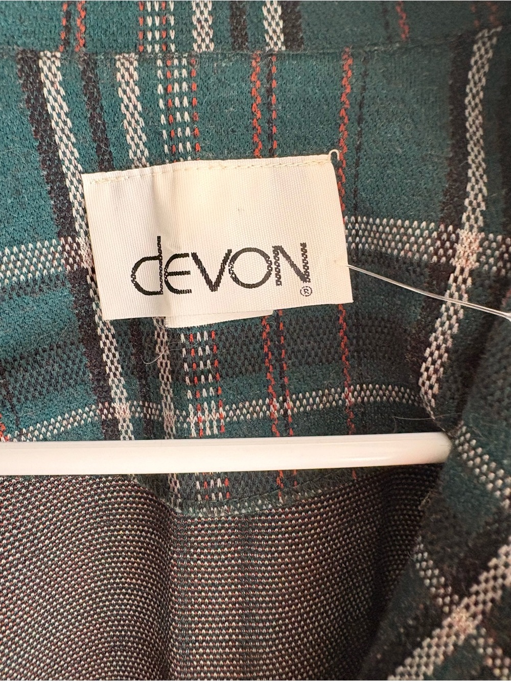 Vintage Devon Green Tartan Plaid Blazer Jacket Women's Single Button - Picture 4 of 6